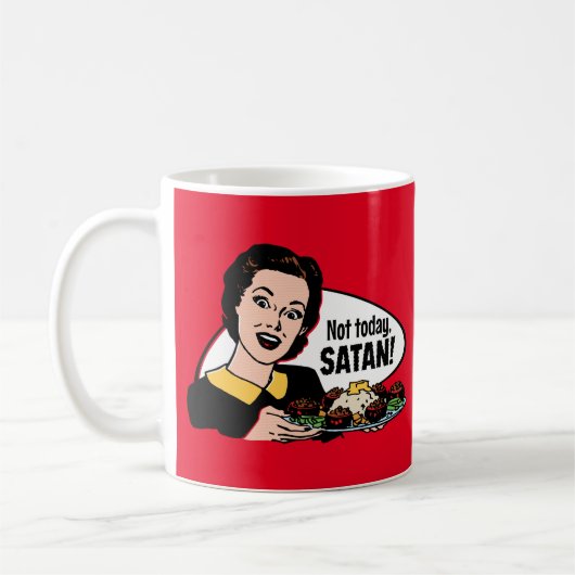 Niet vandaag satan Mok (Links)