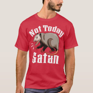 Niet vandaag Satan Opossum Sarcastic Possum Grappi T-shirt