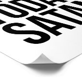 Niet vandaag satan poster (Hoek)