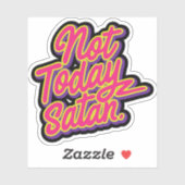 Niet vandaag satan sticker (Vel)