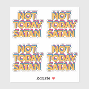 Niet vandaag satan sticker