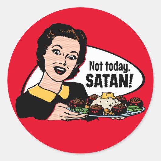 Niet vandaag Satan Stickers (Voorkant)