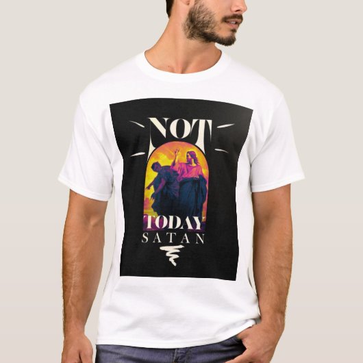 Niet vandaag satan t-shirt (Voorkant)