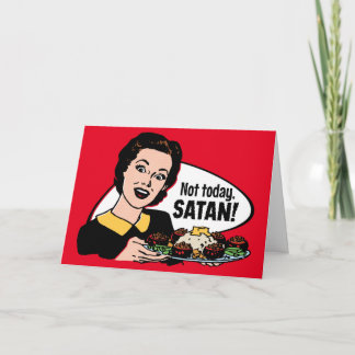 Niet vandaag satan Wenskaart Kaart