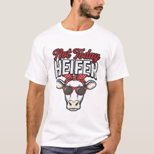 Niet Vandaag Vaars Grappige Koe Vintage Vector Ont T-shirt