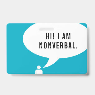 Niet-verbaal spraakwolk badge