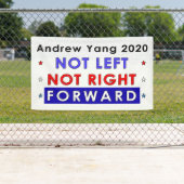 NIET VERLATEN NIET RECHTSTREEKS - Andrew Yang 2020 Spandoek (Insitu)