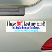 niet verloren geest bumpersticker (Op auto)