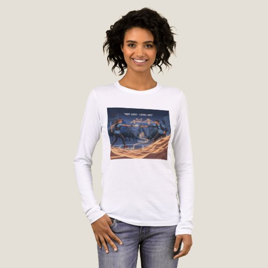 Niet verloren - Level Up! Geocachingavontuur Tri-Blend Shirt (Voorkant)