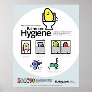 Niet vermeld: Bathroom Hygiene Poster