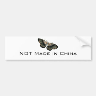 NIET vervaardigd in China BS Butterfly Bumpersticker