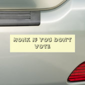 Niet-Voter Bumpersticker (Geluidsversie) (Op auto)