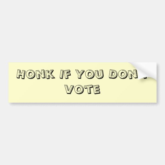 Niet-Voter Bumpersticker (Geluidsversie) (Voorkant)