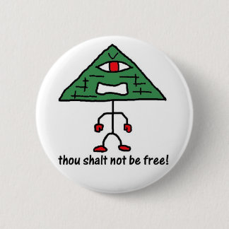 Niet vrij ronde button 5,7 cm