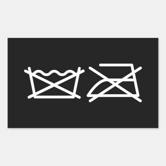 NIET WASSEN! NIET IRON! RECTANGULAR-STICKER RECHTHOEKIGE STICKER (Voorkant)