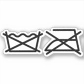 NIET WASSEN! NIET IRON! STICKER (Voorkant)