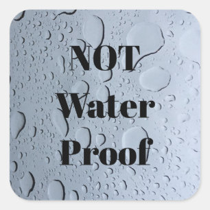 Niet Waterdicht Druppels Niet Spatvrij Aangepast Vierkante Sticker