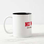 Niet werken tijdens drink uren Funny Coffee mok (Links)