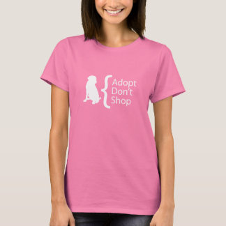 Niet winkelen, adopteren t-shirt