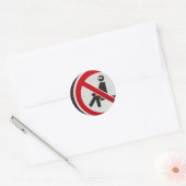 Niet zitten toegestaan ronde sticker (Envelop)