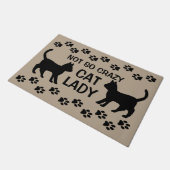 NIET ZO GEK CAT LADY DEUR MAT (Schuin)