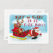 Niet zo gemakkelijk is het Vette Jongen Feestdagenkaart (Voorkant / Achterkant)