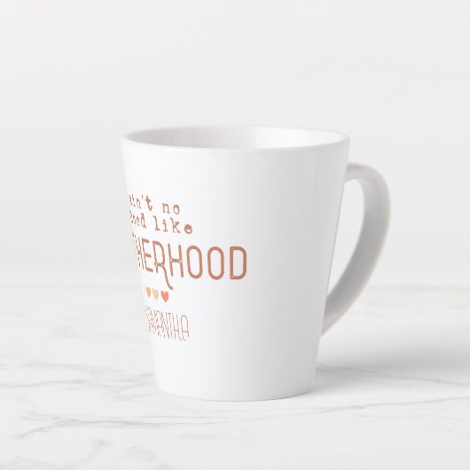 Niet zo goed als moederschap latte mok (Rechterhoek)