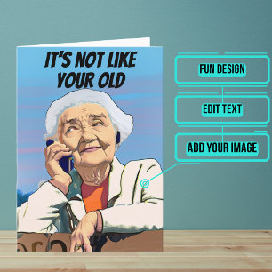 Niet zoals je oude grappige dochter verjaardag kaart