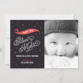 Niet zo'n luide kerstfotokaart van nacht feestdagenkaart (Voorkant)