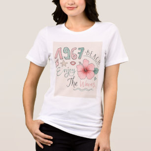 Niet zwart, leuk geprobeerd, leuke bloemen T-shirt