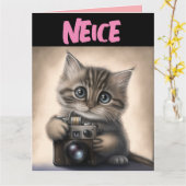 NIETJE LIEF KAT VERJAARDAGSKAART KAARTEN (Gele Bloem)