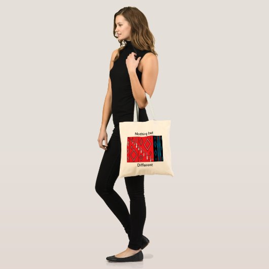Niets anders dan anders. tote bag (Voorkant (model))