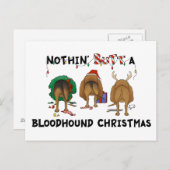 Niets anders dan een bloedhond Kerstmis Feestdagenkaart (Voorkant / Achterkant)