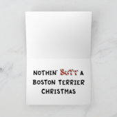 Niets anders dan een Boston Terrier Kerstmis Feestdagen Kaart (Binnen)