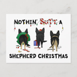 Niets anders dan een Duitse herder Kerstmis Feestdagenkaart