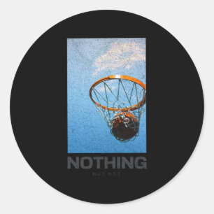 Niets anders dan een minimalistische basketbalhoep ronde sticker