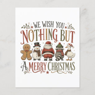 Niets anders dan een vrolijk kerstfeest flyer