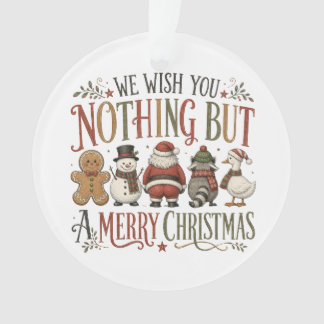 Niets anders dan een vrolijk kerstfeest ornament