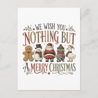 Niets anders dan een vrolijk kerstfeest uitnodiging briefkaart