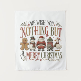 Niets anders dan een vrolijk kerstfeest wandkleed