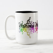 Niets anders dan Treble Rainbow Muzieknoten Mok (Links)