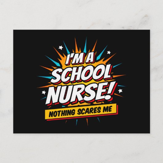 Niets beangstigt me school verpleegkundige waarder briefkaart (Voorkant)