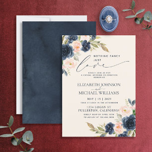 Niets bijzonders Alleen liefde Blush Navyblauw Tro Kaart