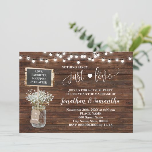 Niets bijzonders, gewoon een liefdes elopement Wes Save The Date (Staand voorkant)