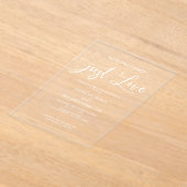 Niets bijzonders, gewoon lief, cute calligraphy-hu acryl uitnodigingen (Laagn)