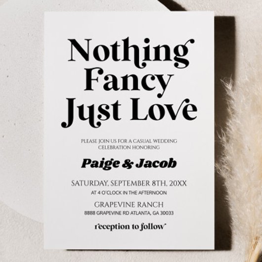 Niets bijzonders, gewoon lief retro casual bruilof kaart