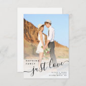 Niets bijzonders, gewoon liefde foto bruiloft bedankkaart (Voorkant / Achterkant)