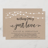 Niets bijzonders, gewoon liefde, Kraft bruiloft el Kaart (Voorkant / Achterkant)