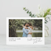 “Niets bijzonders, gewoon liefde” Moderne aankondi Kaart (Staand voorkant)