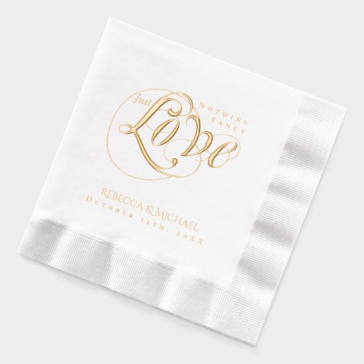 Niets bijzonders, gewoon liefde Persoonlijke huwel Folie Servetten (Links)